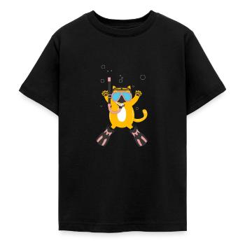 Dive - Teenage T-Shirt - black - Front - AI Model Teenager Male light (155cm)