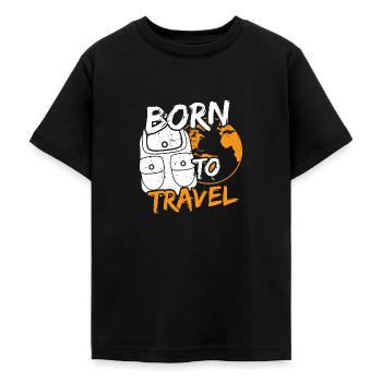 Voyager Explorer le monde globe-trotters Explorez le voyage - T-shirt Ado - noir - Devant - AI Model Teenager Male light (155cm)