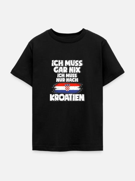 Kroatien - Teenager T-Shirt - Schwarz
