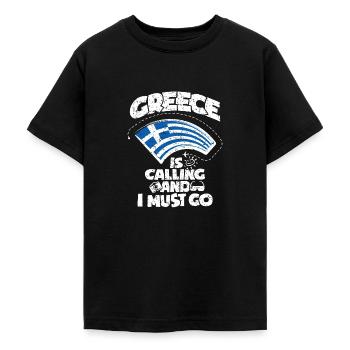Griechenland - Teenager T-Shirt - Schwarz - Vorne - AI Model Teenager Male light (155cm)