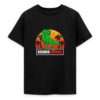 Big Bro Saurus - Teenager T-Shirt - Schwarz - Vorne - AI Model Teenager Male light (155cm)