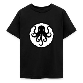 Poulpe dans la tige de dessin animé - T-shirt Ado - noir - Devant - AI Model Teenager Male light (155cm)