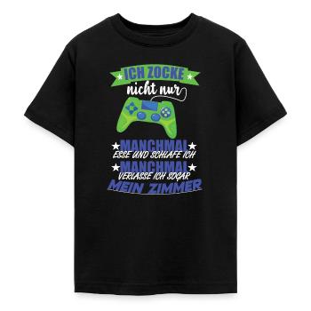 Zocken Gaming lustiger Spruch tshirt design - Teenager T-Shirt - Schwarz - Vorne - AI Model Teenager Male light (155cm)