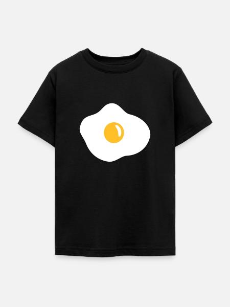 Spiegelei - Ei - Teenager T-Shirt - Schwarz