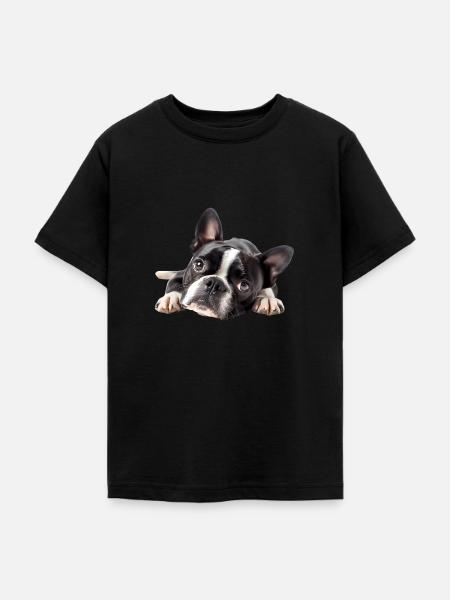 Boston Terrier - Teenager T-Shirt - Schwarz