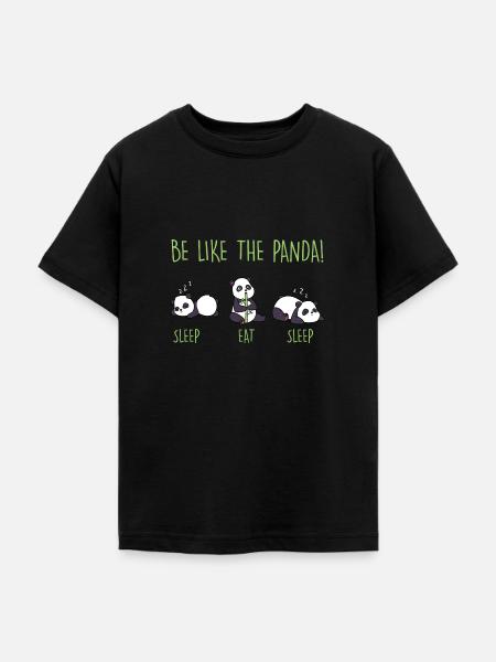 Panda - Teenager T-Shirt - Schwarz
