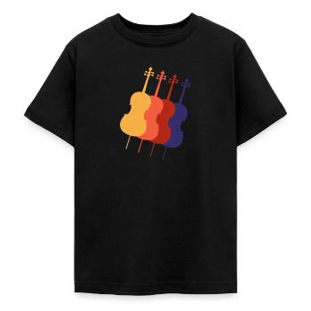 Violoncelle - T-shirt Ado - noir - Devant - AI Model Teenager Male light (155cm)