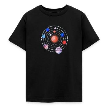 Sonnensystem Planeten - Teenager T-Shirt - Schwarz - Vorne - AI Model Teenager Male light (155cm)