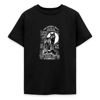 Einsamer Wolf - Teenager T-Shirt - Schwarz - Vorne - AI Model Teenager Male light (155cm)