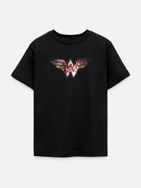 DC Comics Wonder Woman Classic Logo Bronze - Teenager-T-shirt - sort