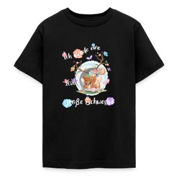 Nachwuchs Verkünden Ich Werde Große Schwester 2026 - Teenager T-Shirt - Schwarz - Vorne - AI Model Teenager Male light (155cm)