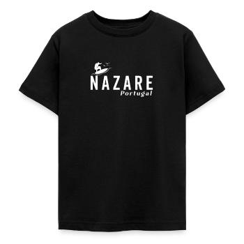 Nazare Surfer Portugal - Teenager T-Shirt - Schwarz - Vorne - AI Model Teenager Male light (155cm)