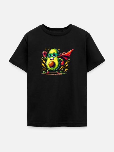 Avocado-Rächer mit Power-Punch - Teenager T-Shirt - Schwarz