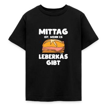 Leberkäs zur Mittagspause - Teenager T-Shirt - Schwarz - Vorne - AI Model Teenager Male light (155cm)