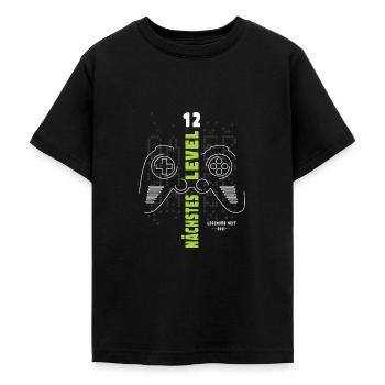 Level 12 Geburtstag Junge Controller Gaming Gamer - Teenager T-Shirt - Schwarz - Vorne - AI Model Teenager Male light (155cm)