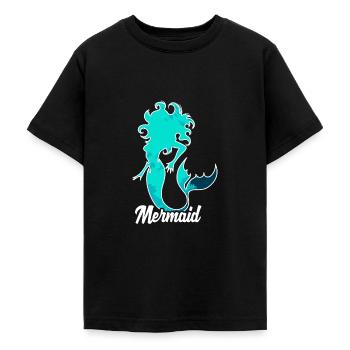 Mermaid mermaid mermaid fairy tale - Teenage T-Shirt - black - Front - AI Model Teenager Male light (155cm)