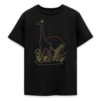 Lustige Illustration Giraffe - Teenager T-Shirt - Schwarz - Vorne - AI Model Teenager Male light (155cm)