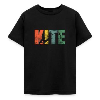 Kitesurfing - Teenage T-Shirt - black - Front - AI Model Teenager Male light (155cm)