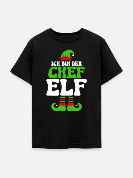 Ich bin der Chef Elf - Teenager T-Shirt - Schwarz