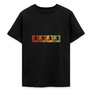 Basket basket basketteur basketteur - T-shirt Ado - noir - Devant - AI Model Teenager Male light (155cm)
