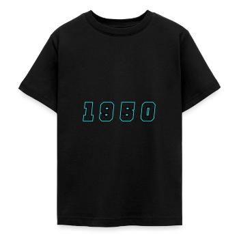 1950 Year Number - Teenage T-Shirt - black - Front - AI Model Teenager Male light (155cm)