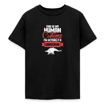 Dinosaures - T-shirt Ado - noir - Devant - AI Model Teenager Male light (155cm)