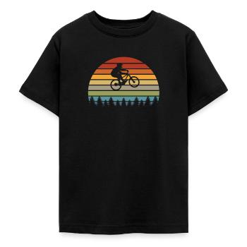 Mountainbike - Teenager T-Shirt - Schwarz - Vorne - AI Model Teenager Male light (155cm)