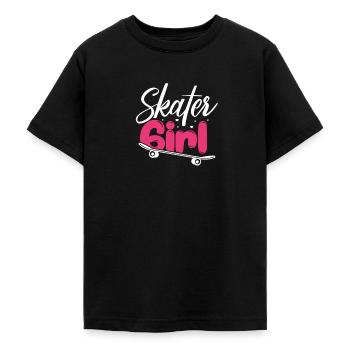 Skater Girl Skateboard Skate Skaterin Geschenk - Teenager T-Shirt - Schwarz - Vorne - AI Model Teenager Male light (155cm)