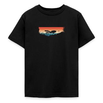 Divers Diving Sea Holiday Diving Gift - Teenage T-Shirt - black - Front - AI Model Teenager Male light (155cm)