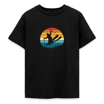 Ski - Teenage T-Shirt - black - Front - AI Model Teenager Male light (155cm)