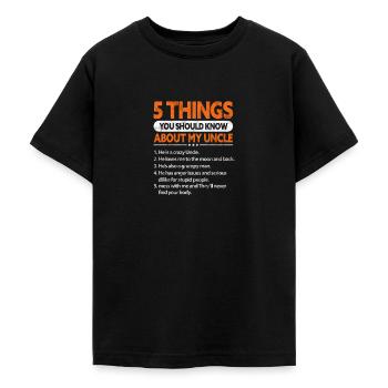 Onkel - Teenager T-Shirt - Schwarz - Vorne - AI Model Teenager Male light (155cm)