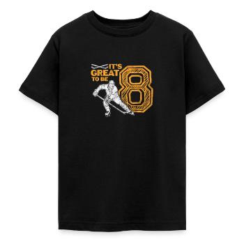 Eishockey 8. Geburtstag 8 Jahre Hockey Geschenk - Teenager T-Shirt - Schwarz - Vorne - AI Model Teenager Male light (155cm)