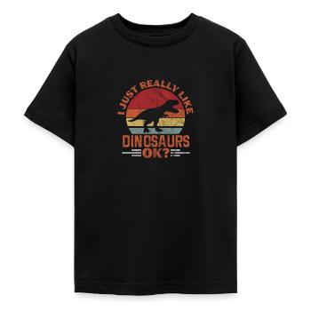 Paléontologie - T-shirt Ado - noir - Devant - AI Model Teenager Male light (155cm)