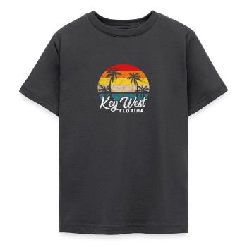 Floride Usa Miami America Cadeau de voyage de vacances - T-shirt Ado - charbon - Devant - AI Model Teenager Male light (155cm)