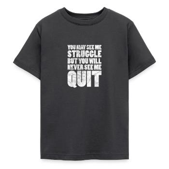 Motivation Motiver Carrière Dire Cadeau - T-shirt Ado - charbon - Devant - AI Model Teenager Male light (155cm)