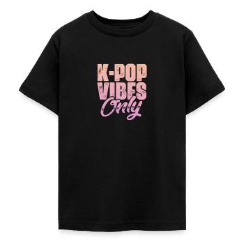 K-Pop - T-shirt Ado - noir - Devant - AI Model Teenager Male light (155cm)