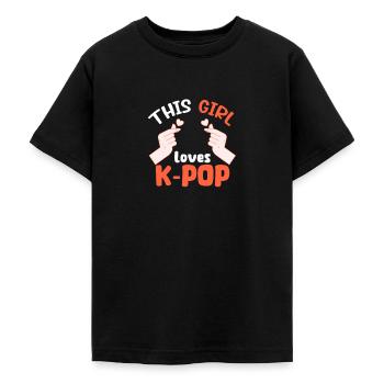 K-Pop - T-shirt Ado - noir - Devant - AI Model Teenager Male light (155cm)