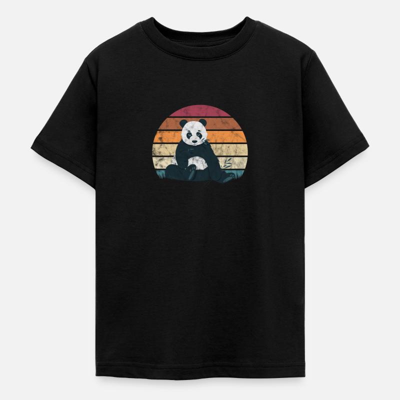 Panda - T-shirt Ado - noir