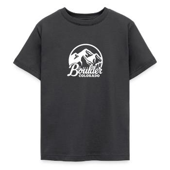 Boulder - Teenager T-Shirt - Dunkelgrau - Vorne - AI Model Teenager Male light (155cm)