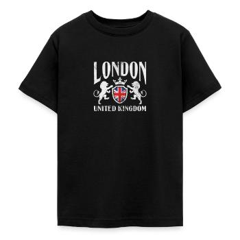 London - Teenage T-Shirt - black - Front - AI Model Teenager Male light (155cm)