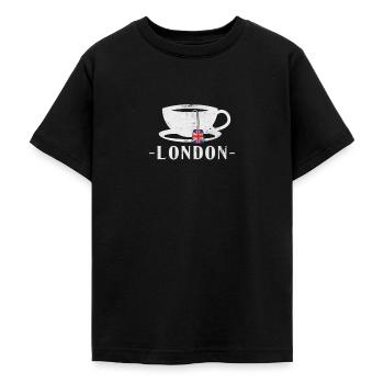 London - Teenage T-Shirt - black - Front - AI Model Teenager Male light (155cm)