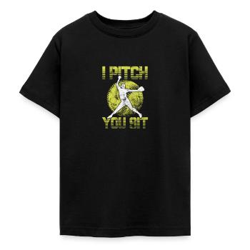 Softball - Teenage T-Shirt - black - Front - AI Model Teenager Male light (155cm)