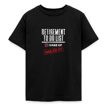 Retirement - Teenage T-Shirt - black - Front - AI Model Teenager Male light (155cm)