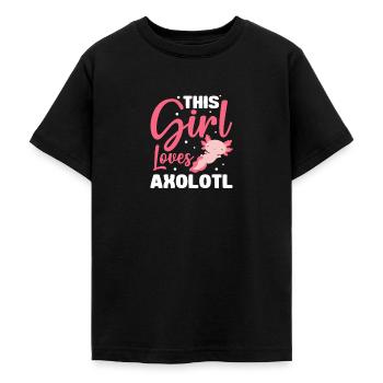 Axolotl - T-shirt Ado - noir - Devant - AI Model Teenager Male light (155cm)
