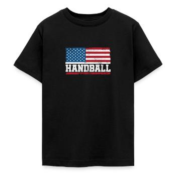 Handball Handballer Handballspieler Sport Geschenk - Teenager T-Shirt - Schwarz - Vorne - AI Model Teenager Male light (155cm)