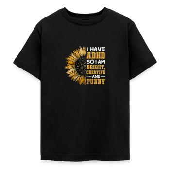 ADHS - Teenager T-Shirt - Schwarz - Vorne - AI Model Teenager Male light (155cm)