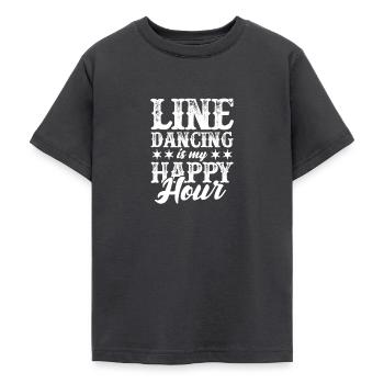 Linedance Country Line Dancer Linedancing Cadeau - T-shirt Ado - charbon - Devant - AI Model Teenager Male light (155cm)