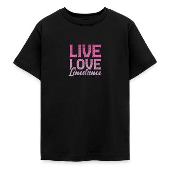 Linedance - Teenager T-Shirt - Schwarz - Vorne - AI Model Teenager Male light (155cm)