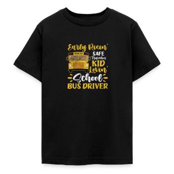 Busman - Teenage T-Shirt - black - Front - AI Model Teenager Male light (155cm)