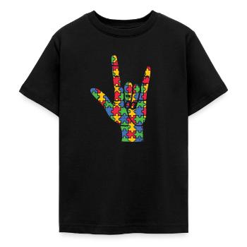 Autismus - Teenager T-Shirt - Schwarz - Vorne - AI Model Teenager Male light (155cm)